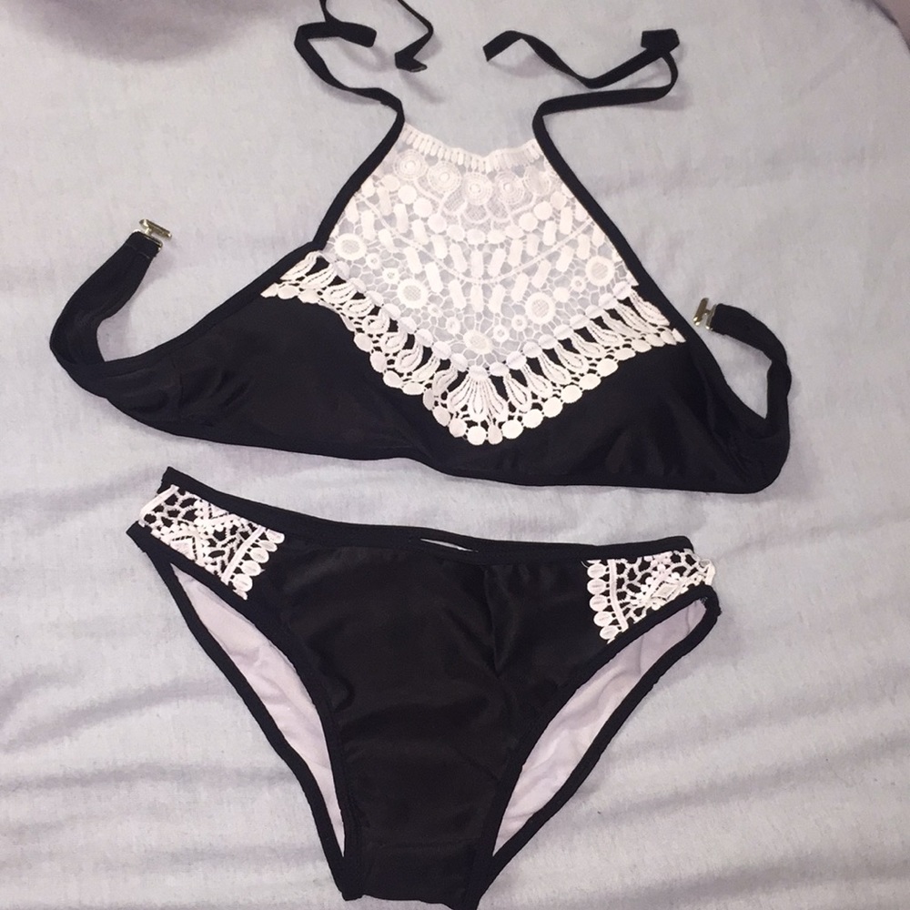 Black Crochet Bikini